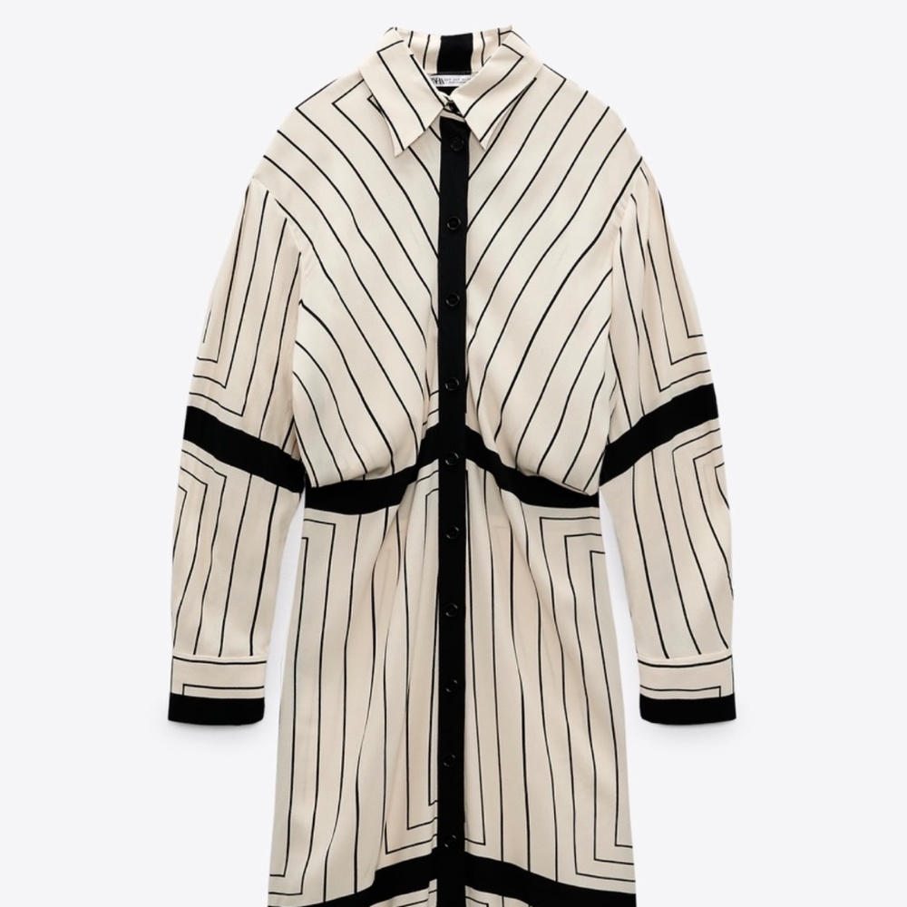 ZARA Striped Shirt Dress